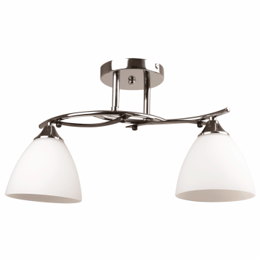 ELECTRONICE - Lustra Ellis Alb+Crom/Wenge 2xE27 60W