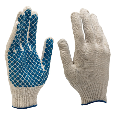 PROTECȚIA MÂINILOR - Manusi tricotate, imprimeu PVC "Sah", clasa 10 Palisad