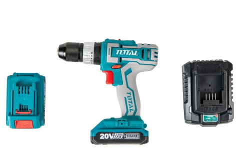 MASINA DE GAURIT CU PERCUTIE SI ACUMULATOR 20V-2.0AH LI-ION (2 ACUMULATORI + 50 ACCESORII) [4]