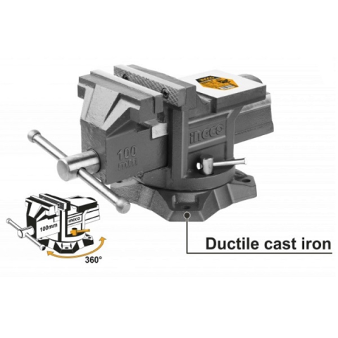 SCULE ȘI UNELTE - Menghina de banc cu baza rotativa 4'', 100mm, 6.7Kg