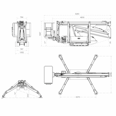 Nacela cu senile tip spider IMER ACCESS IM R19 SA EVO Hlucru 19m/maxim 230kg Honda GX390 11cp [3]