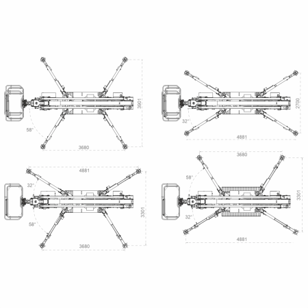 Nacela cu senile tip spider IMER ACCESS IM R23 DA H lucru 22.9m/maxim 230kg, Honda iGX 800 20cp [6]