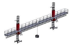 PLATFORME CREMALIERA - Platforma autoridicatoare DORUKUP-LIFT DL 1300 BICOLOANA H maxim 150m L maxim 30m 400V