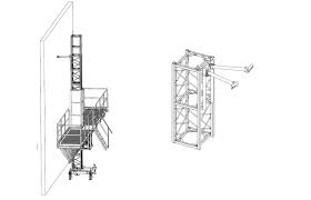 Platforma autoridicatoare DORUKUP-LIFT DL 1300 MONOCOLOANA H maxim 150m L maxim 10 m 400V [2]