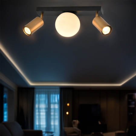 Spot SPOTY PL3, 2xGU10 + 1xE14, alamă, negru [2]