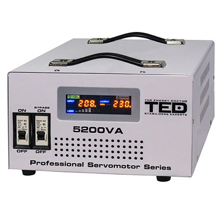 INSTALAȚII TERMICE - STABILIZATOR TENSIUNE AUTOMAT SERVOMOTOR 5000VA TED