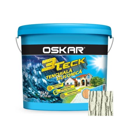 VOPSELE SI TENCUIELI - Tencuiala decorativa siliconica Oskar 3Teck, structurata