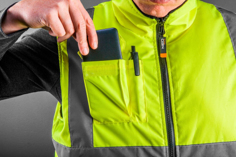 Vesta lucru,impermeabila, doua fete, una reflectorizanta, galben [7]