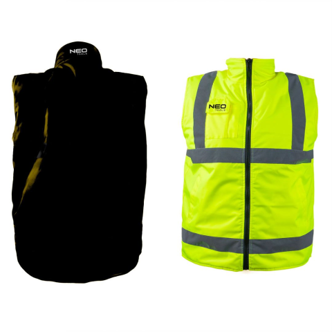 Vesta lucru,impermeabila, doua fete, una reflectorizanta, galben [2]