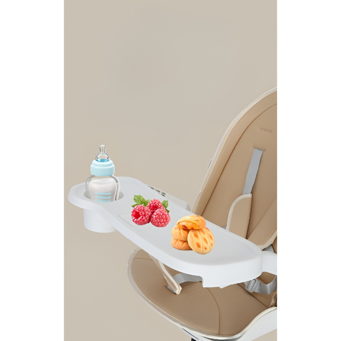 Carucior Sport OEM 3in1, 6-36 Luni, Reversibil, Pliabil, Tavita pentru Masa, Pozitie de Somn, Centura de Siguranta, Roti 360, Suport Pahar, Copertina pentru Soare, 33x66x85cm, Alb Model Pisica [5]