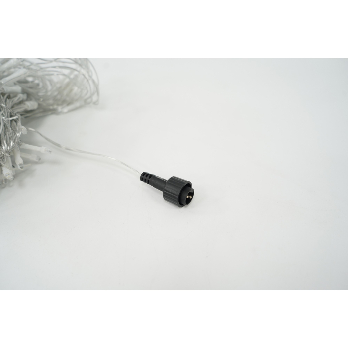 Sectiune Instalatie de Craciun OEM, Tip Plasa, 120 LED-uri, 1.5 x 1.5 m, 8 jocuri de lumini, Interconectabila, Fir transparent, Alb rece [4]