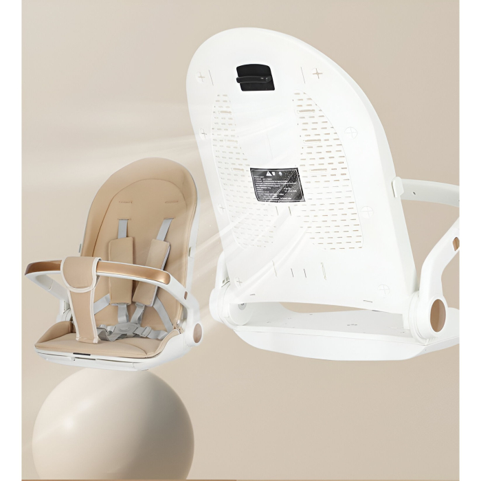 Carucior Sport OEM 3in1, 6-36 Luni, Reversibil, Pliabil, Tavita pentru Masa, Pozitie de Somn, Centura de Siguranta, Roti 360, Suport Pahar, Copertina pentru Soare, 33x66x85cm, Alb Model Pisica [10]