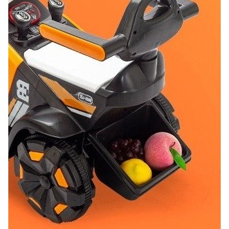 Masinuta Electrica OEM, Tip Excavator, Brat Electric cu Maneta de Control, Spatar si Bare Laterale, Sistem Muzica si Lumini, 1-8 Ani, 72 x 36 x 50 cm, Portocaliu [2]