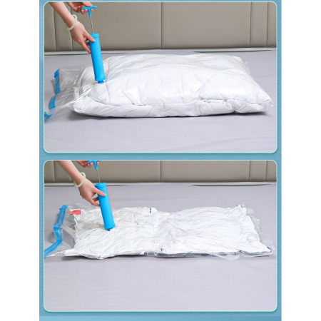 Set 9 Saci de Vidat Haine, OEM, Marimi Diferite, Vidare prin Vacuum, Reutilizabili, Impermeabili, Pompa Inclusa, Transparent [2]