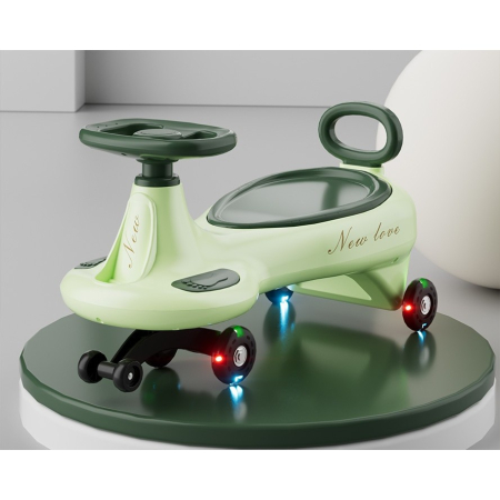 Masinuta, OEM, 1-8 Ani, Rotire 360 Grade, Anti-rasturnare, Roti Silentioase, Impingere, Bluetooth, 66 x 32 x 37 cm, Verde [1]