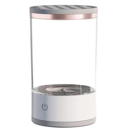 Accesorii Machiaj si Trimmere - Dispozitiv Portabil de Curatare a Pensulelor de Machiaj, OEM, Potrivit pentru Pensule de Diferite Dimensiuni, 5V, 7000RPM, Vibratii Sonice, USB, Alb/Transparent, 9x9x16 cm