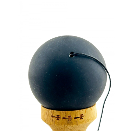 Kendama X Originala, Profesionala, OEM, Big Cups V2, Rubber Grip cu Cupe Mari, Rulment Metalic cu Ata 55 cm, Gradient Alb/Negru [7]