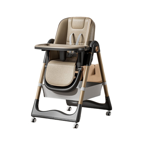 Scaune de masa bebe - Scaun de Masa pentru Bebelusi si Copii, OEM, 2 Tavite si Husa Detasabile, Multifuncțional, Stabil, Centura de Siguranta, Inaltime Ajustabila, Spatar Reglabil Moale, Cos de Depozitare, 100x50x80cm, de 