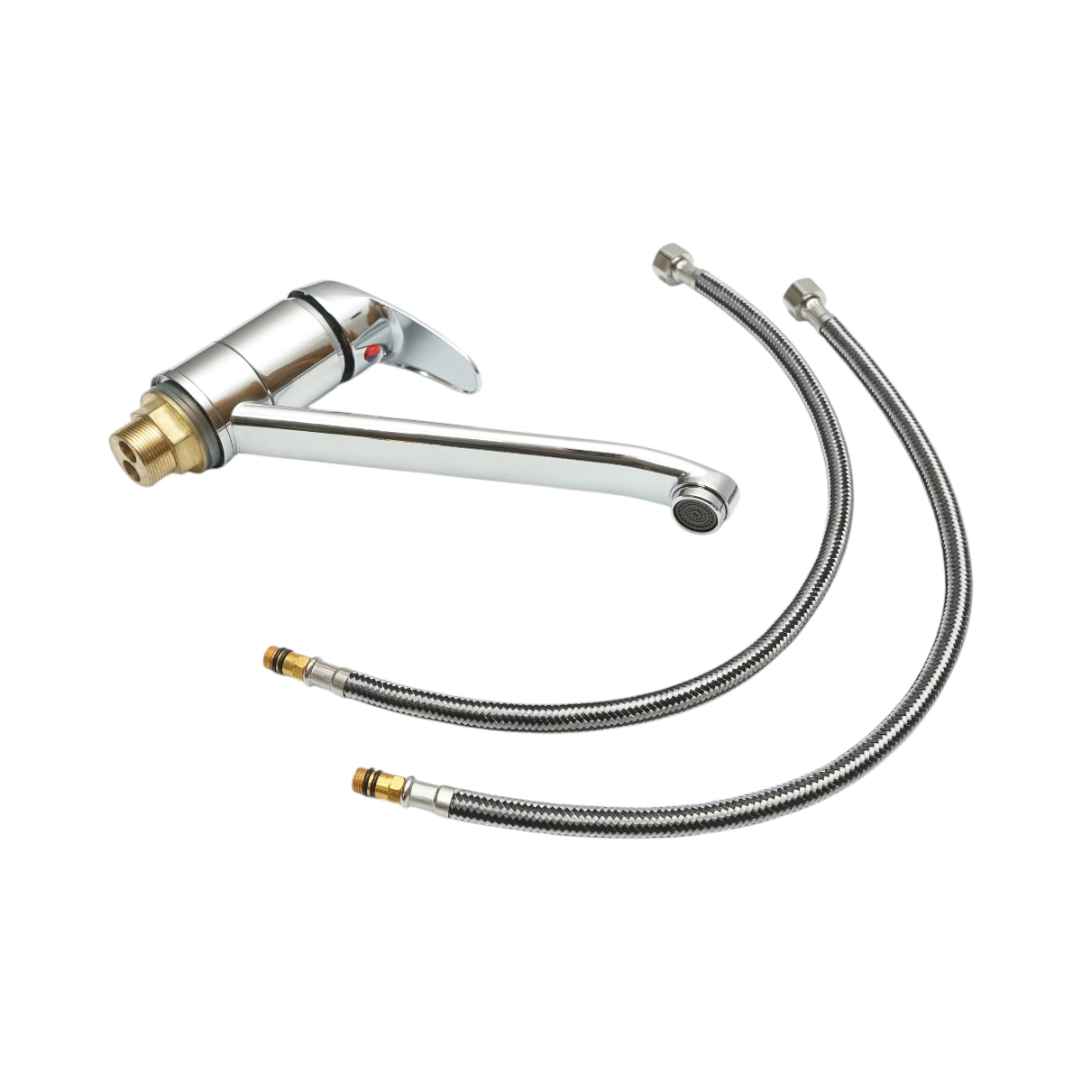 Baterie chiuveta bucatarie cu pipa mobila 22cm monocomanda, cartus ceramic, crom lucios [2]