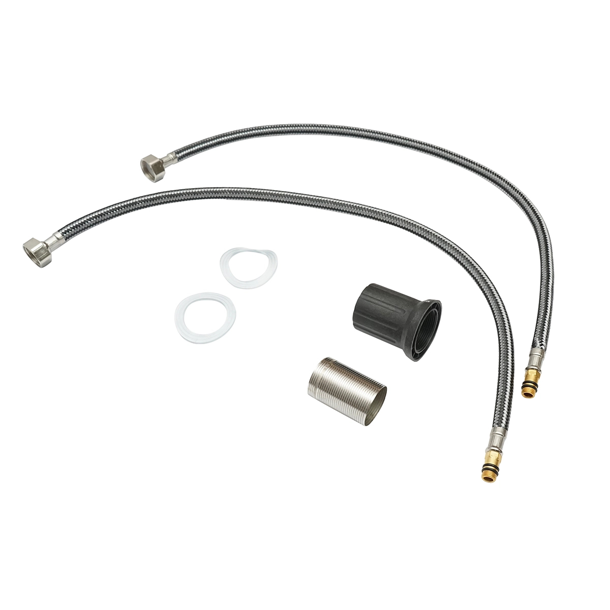 Baterie chiuveta bucatarie rotativa, finisaj negru mat, stativ cu monocomanda, aliaj zinc, accesorii incluse [4]