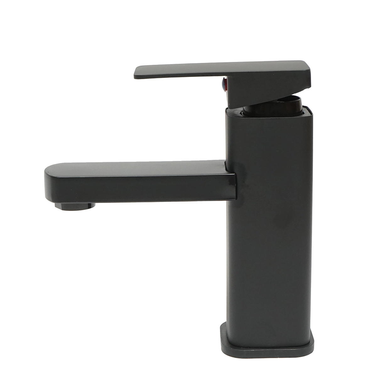 Baterie lavoar monocomanda, finisaj negru mat, montaj stativ, otel inoxidabil, accesorii incluse [2]