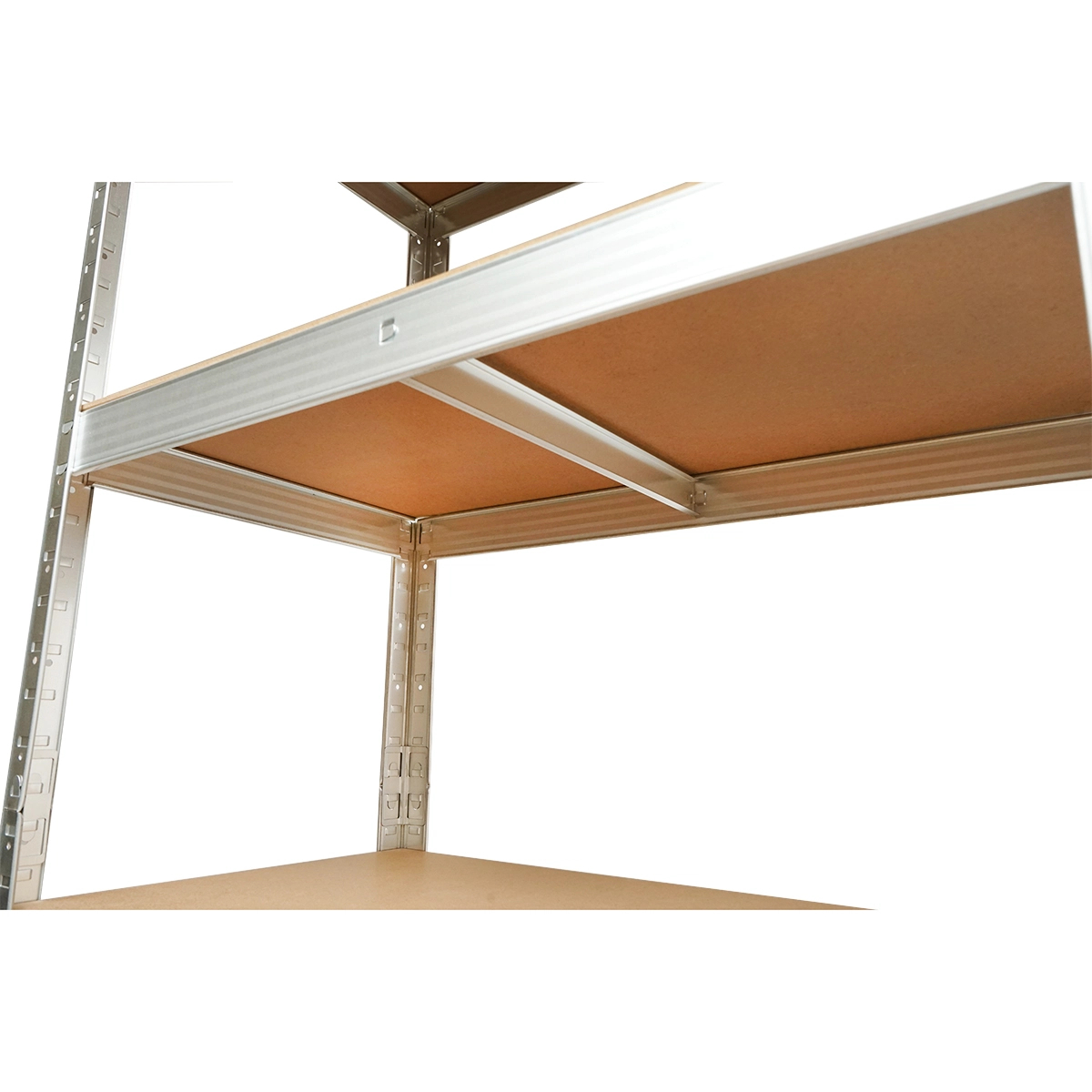 Raft metalic cu 4 polite MDF, 144x60x30cm, 50kg/polita, montaj fara suruburi [3]