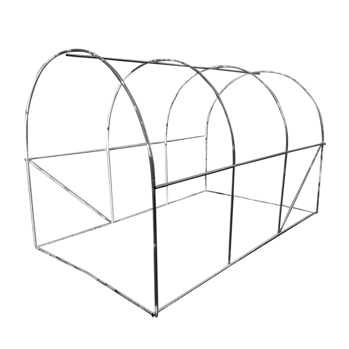 Solar de gradina 300x200x200cm cu sistem irigare, folie verde PE cu plasa 140g/mp UV, 6 ferestre, 2 usi, teava otel galvanizat 25mm [3]