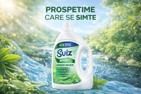 Balsam/Detergent Rufe - Balsam de rufe Sviz Smart Green River 3L – Prospețime naturală, 4X Acțiune, haine ultra-moi