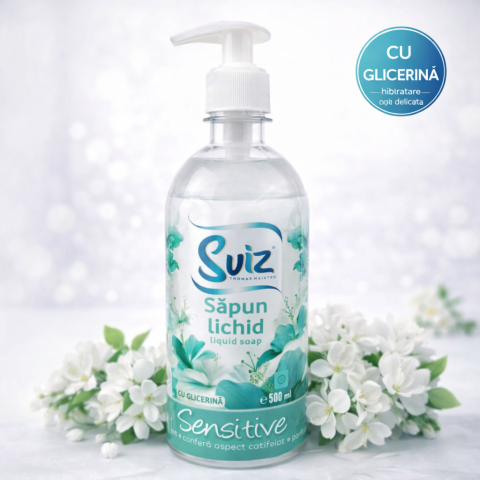 Sapun - Săpun lichid cu pompiță Sviz Sensitive, 500mL