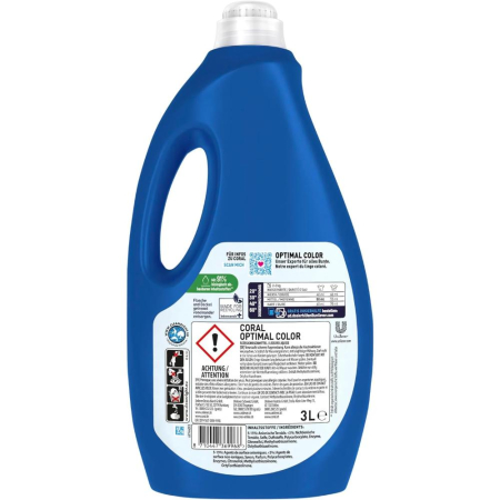 Detergent lichid Coral Optimal Color, 60 spălări, 3 Litri [1]