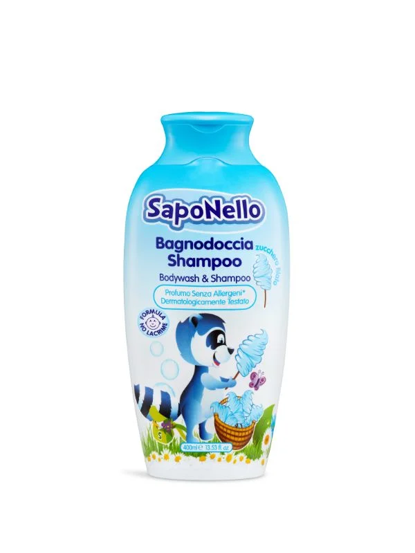 Copii - Saponello Gel de duș & Șampon Cotton Candy 400 ml