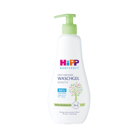 Copii - Gel de duș & șampon HiPP Babysanft 400 ml