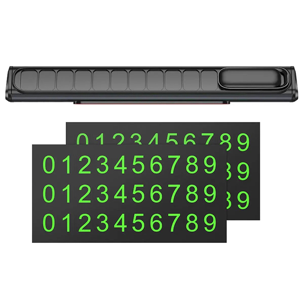 Suport auto pentru număr de telefon Borofone FC3 Ronny – Negru/Gri metalic [7]