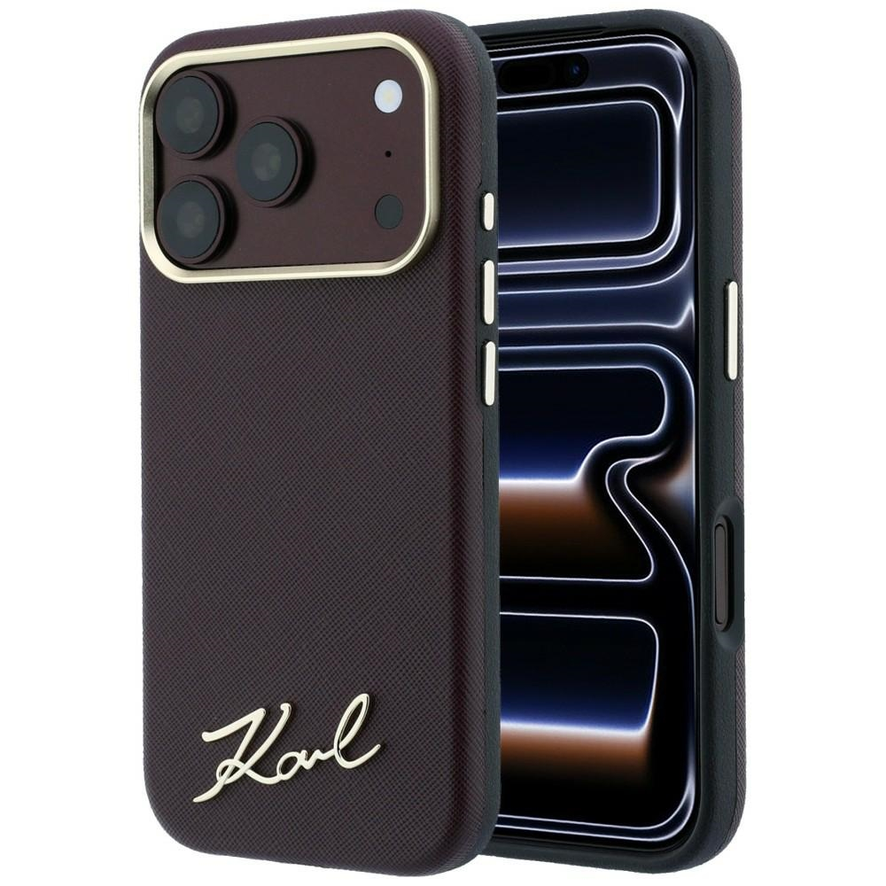 Husă Karl Lagerfeld Saffiano iPhone 18 Pro/17 Pro, Bordo [6]