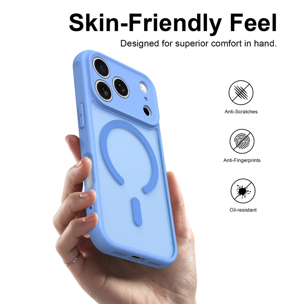 Husă Techsuit HaloFrost II MagSafe iPhone 17/18 Pro Max, Bleu [3]