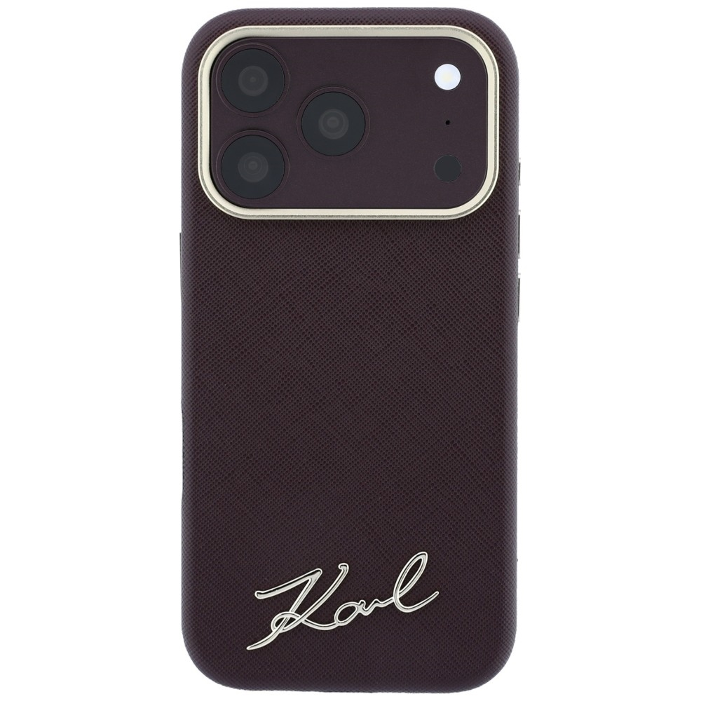 Husă Karl Lagerfeld Saffiano iPhone 18 Pro/17 Pro, Bordo [4]