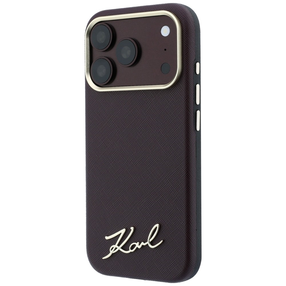 Husă Karl Lagerfeld Saffiano iPhone 18/17 Pro Max, Bordo [5]