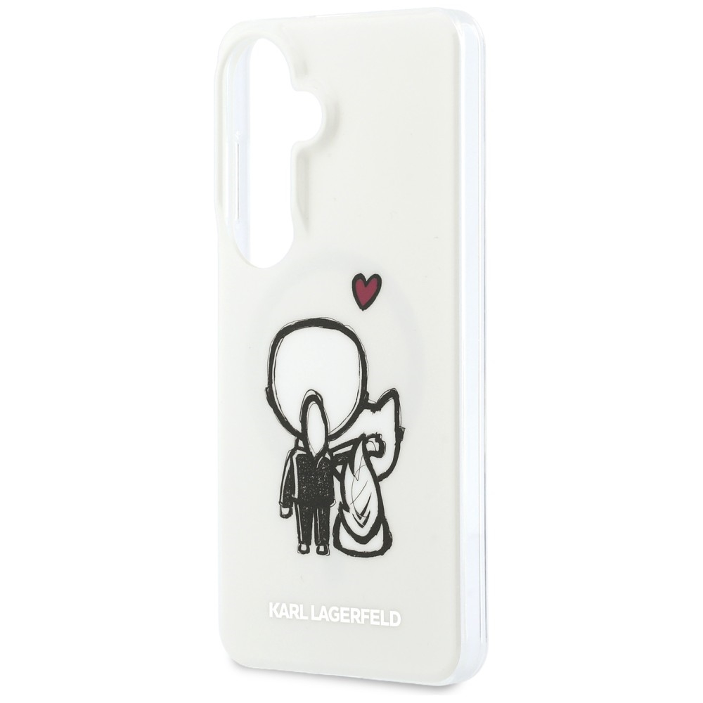 Husă Samsung Galaxy S26 Karl Lagerfeld K&C Back Logo MagSafe – Albă [2]