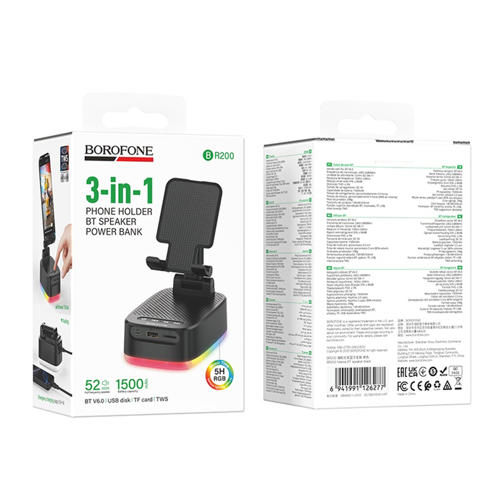 Boxă Borofone BR200 cu suport pliabil pentru telefon [7]