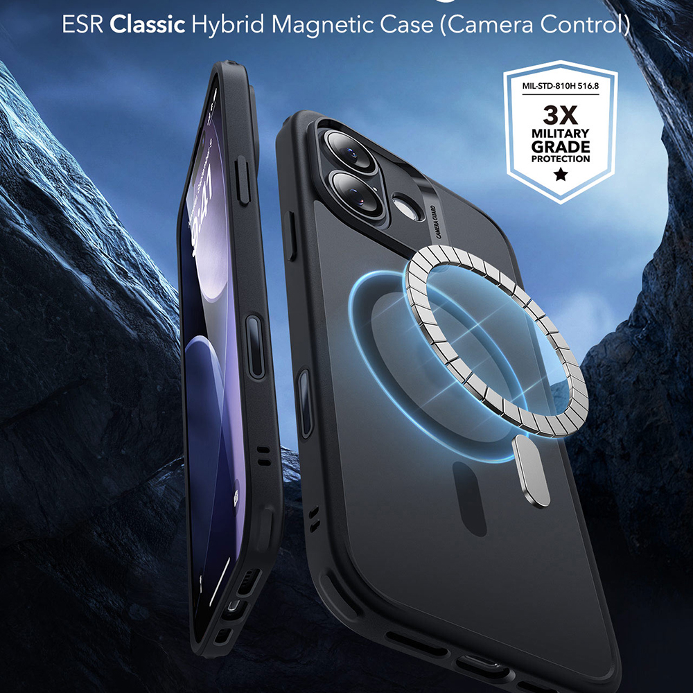 Husa ESR Classic Hybrid HaloLock iPhone 17 Frosted Black [2]