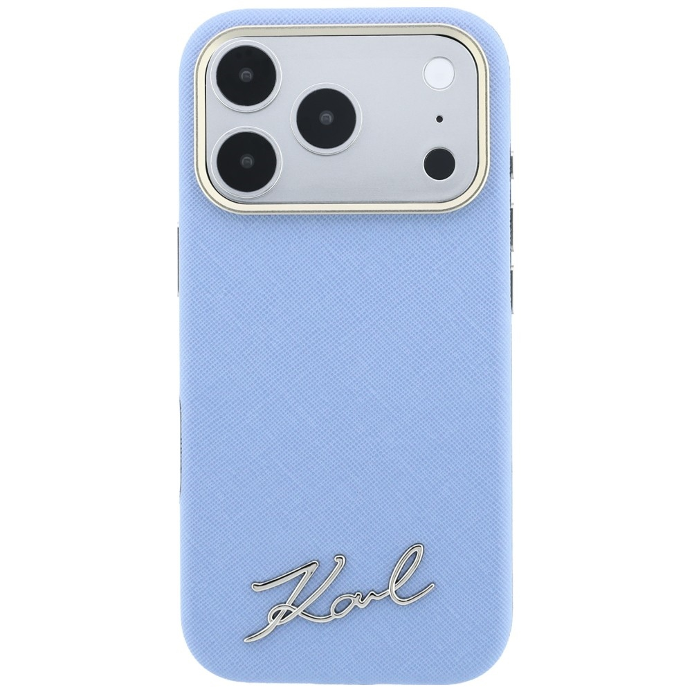 Husă Karl Lagerfeld Saffiano MagSafe iPhone 18/17 Pro, Bleu [5]