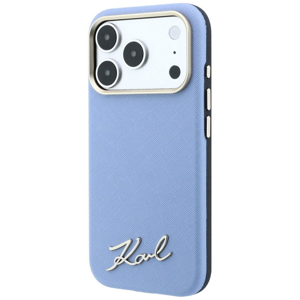 Husă Karl Lagerfeld Saffiano MagSafe iPhone 18 Pro Max/17 Pro Max, Bleu [4]