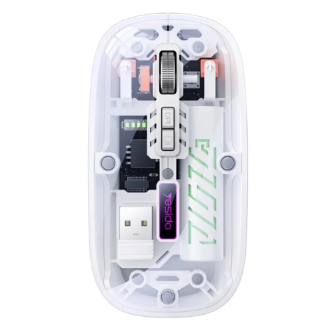 Accesorii GSM - Mouse wireless transparent Yesido KB29, Bluetooth + 2.4G