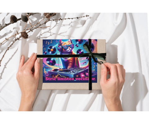 Produse personalizate la comanda - Etichetă autoadezivă personalizată, print vibrant pe vinil durabil