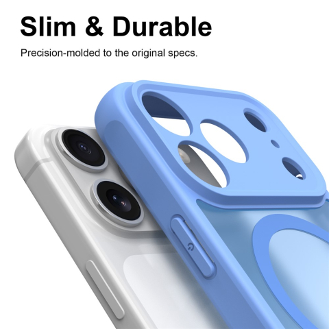 Husă Techsuit HaloFrost II MagSafe iPhone 17/18 Pro Max, Bleu [3]