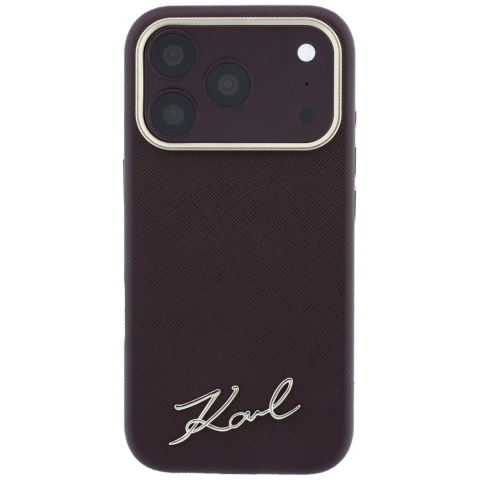 Husă Karl Lagerfeld Saffiano iPhone 18 Pro/17 Pro, Bordo [3]