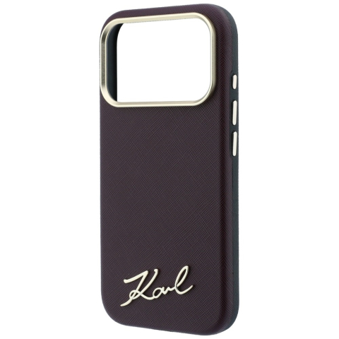 Husă Karl Lagerfeld Saffiano iPhone 18 Pro/17 Pro, Bordo [1]