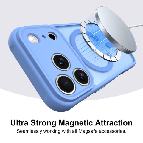 Husă Techsuit HaloFrost II MagSafe iPhone 17/18 Pro Max, Bleu [4]