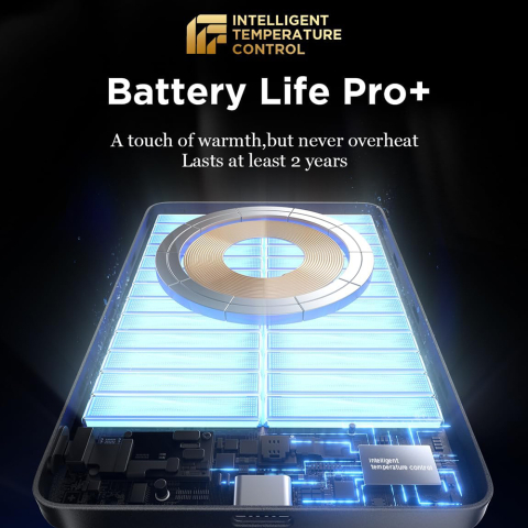Baterie externă Lisen L601 Pro 5000 mAh, Qi2 15W, Gri [2]
