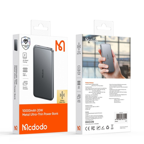 Baterie externă Mcdodo MC-3781, 10000 mAh, USB-C, 20W [1]